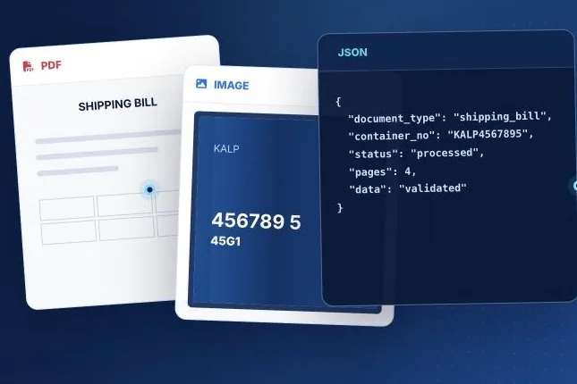 KalpOCR PDF, image and JSON extraction workflow
